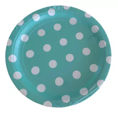 Imagen de Platos polka dots x8