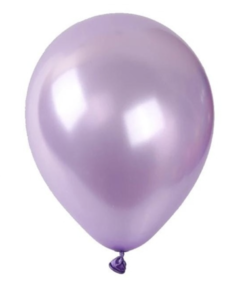 Globo lila perlado x5