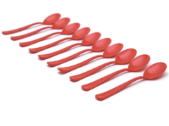 Cucharas rojas x10