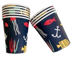 Vasos fondo del mar x10