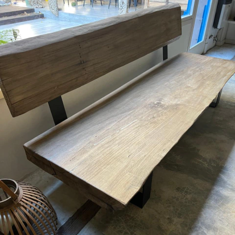 Sillón/Camastro de hierro y álamo