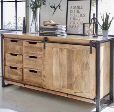 MUEBLE HIERRO Y MADERA