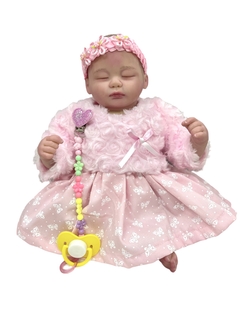 BEBÉ REAL PREMATURO: DIANA VESTIDO CON ABRIGO ROSA