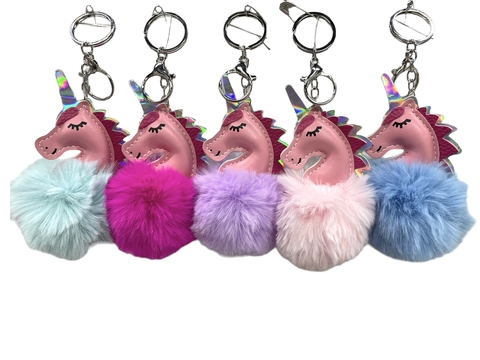 SURT. LLAVERO POMPÓN UNICORNIO