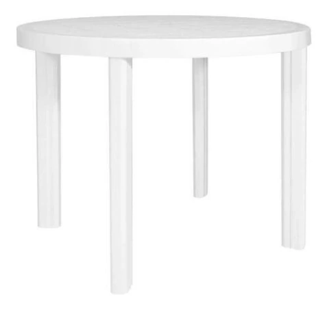 MESA PVC REDONDA NR BLANCA 90CM. 002B
