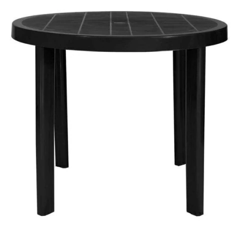 MESA PVC REDONDA NR NEGRA 90CM. 002N