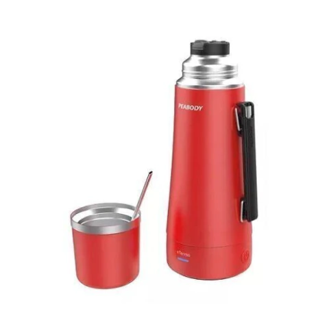 TERMO ELECTRICO PEABODY + BOMBILLA ROJO ET1001R
