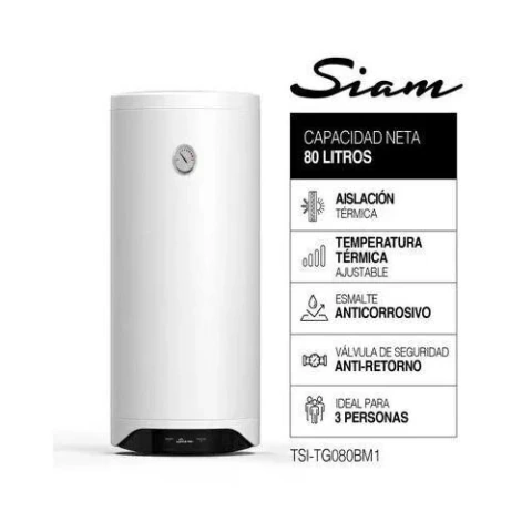 TERMOTANQUE SIAM 80L INFERIOR COLGAR TSI-TG080BM1