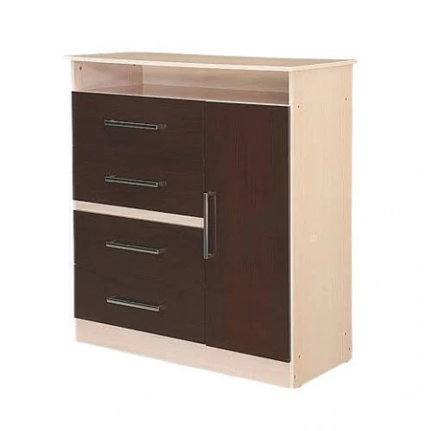 COMODA TV MAXIMO 1 PUERTA 4 CAJONES CHOCO/MAPLE 50104