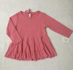 Remera volados rosa