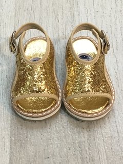 Sandalia glitter oro