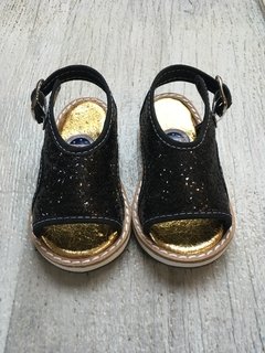 Sandalia glitter negra - comprar online