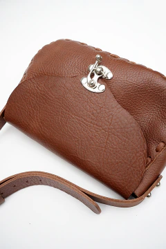 CORI cuero tabaco - La Simona Handbags