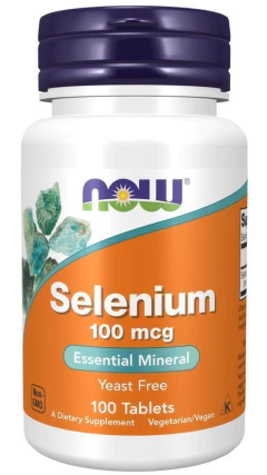 SELENIO 100MCG 100 TABLETS NOW FOODS