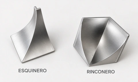 ACCESORIOS DE ENCUENTRO PARA ZÓCALOS SANITARIOS DE ACERO INOXIDABLE