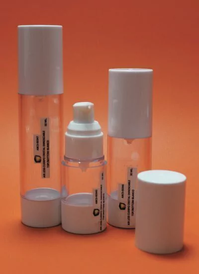 AIRLESS CUERPO CRISTAL ENROSCABLE TOP / BOTTOM BLANCO 15, 30 Y 50 ML