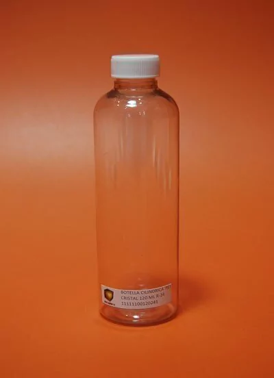BOTELLA DE 120 ML PET CRISTAL R-24
