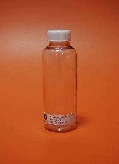BOTELLA CILINDRICA 60 ML PET CRISTAL R-20