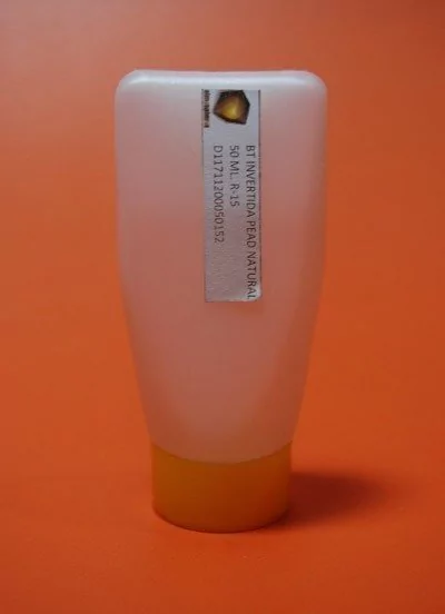 BOTELLA INVERTIDA PEAD NATURAL 50 ML TUBO DEPRESIBLE