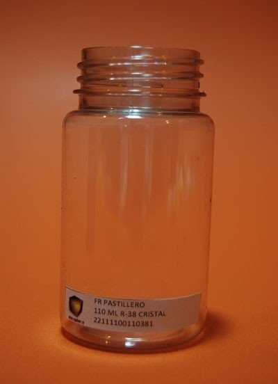 FRASCO PASTILLERO 110 ML AMBAR