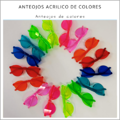 Anteojos Acrílico de colores - Pack x 10