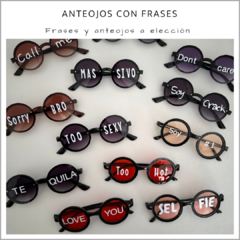 Anteojos con FRASES - Pack x 10 - comprar online
