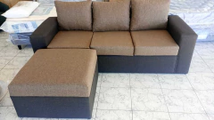 Juego de sillón esquinero Top con puff - OPCIONES HOGAR