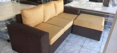 Juego de sillón esquinero Top con puff - OPCIONES HOGAR