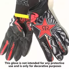 Guantes de motocross Thor negro y gris con detalles en rojo, diseño unisex antideslizante, talla XL