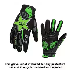 Guantes de motocross Thor negro y verde con diseño unisex antideslizante, talla XL