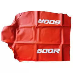 Tapizado naranja para asiento de moto con texto blanco "600R" para Honda XR600