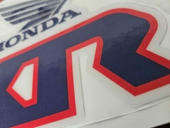 Gráfica de vinilo laminado grueso en color azul y rojo para Honda XR250R y XR250L, modelo 1991.