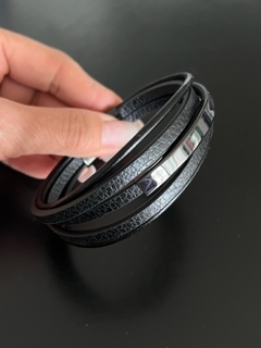 Pulsera MULTITIRAS CHAPA NEGRA