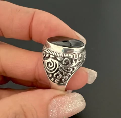 Anillo ONIX/ TURQUESA OVAL - comprar online