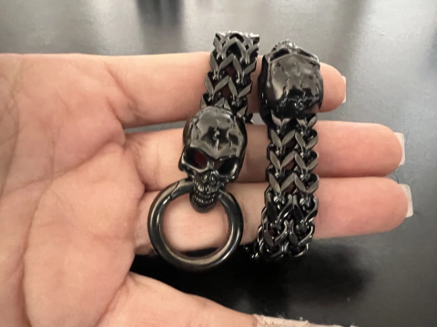 Pulsera DOBLE CALAVERA BLACK - comprar online