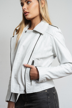 Campera Biker - Blanca