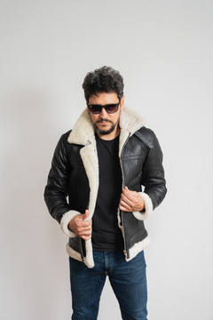 Abrigo WOOL - Negro - Lana Blanca - comprar online