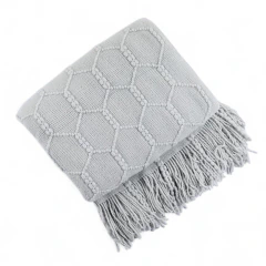 MANTA HEXÁGONOS GRIS