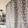 Cortina Baño Teflon Linea Estampada Diseño Astrid Gris