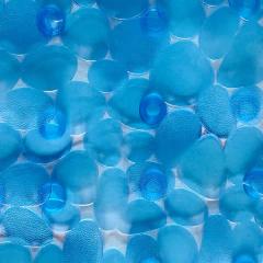 Alfombra de Baño Antideslizante Bloom Color Celeste