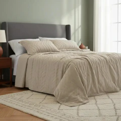 Cubrecama Quilt Hotel Chenille 1 Plaza Color Beige