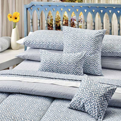 Sabana Suplesa 200 Hilos Full Size Diseño Chevron