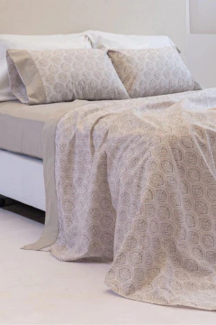 Sabana Galant Atico con Embozo 144 Hilos 2 Plazas Beige