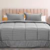 Acolchado Dobby Con Fundas 2 Plazas Kavanagh Color Gris