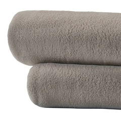 Frazada Polar Lisa Danubio Queen Size Color Gris 2