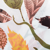 Cortina Baño Teflon Chenille Vintage Diseño Patch Tree