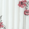 Cortina Baño Teflon Chenille Vintage Diseño Salmon Flower