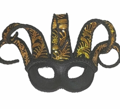 ANTIFAZ ARLEQUIN MALEK CON PICOS CON LENTEJUELAS DORADAS - comprar online