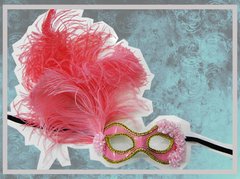 antifaz infantil con pluma