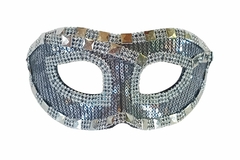 ANTIFAZ DISCO COLOR PLATEADO CON STRASS FRONTAL - comprar online